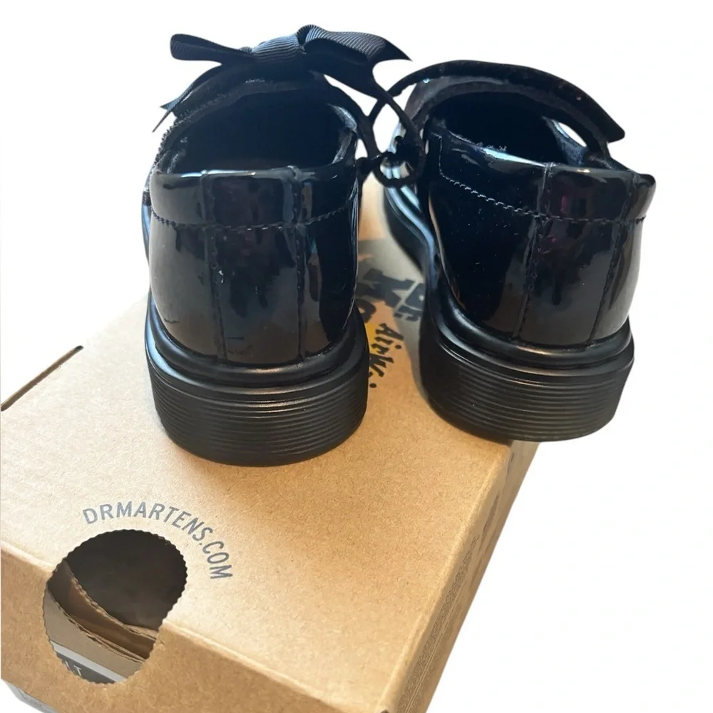 Dr. Martens Mary Jane Toddler Black Patent Leather Dress Shoes